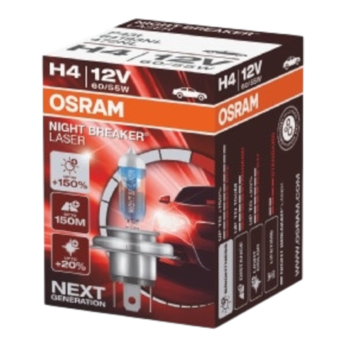 OSRAM 64193NL NIGHT BREAKER LASER 150% H4 12V 60/55W