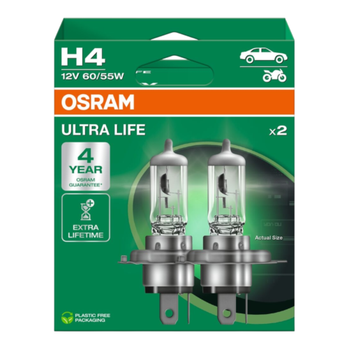OSRAM 64193ULT-2HB ULTRA LIFE H4 12V 60/55W 2VNT.