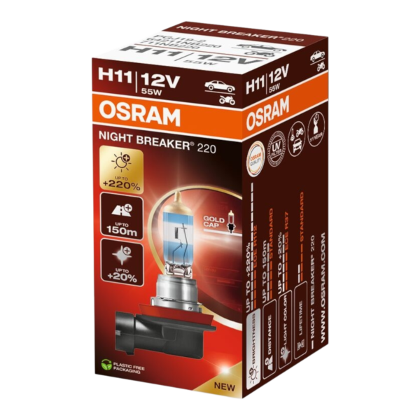 OSRAM 64211NB220 NIGHT BREAKER 220% H11 12V 55W