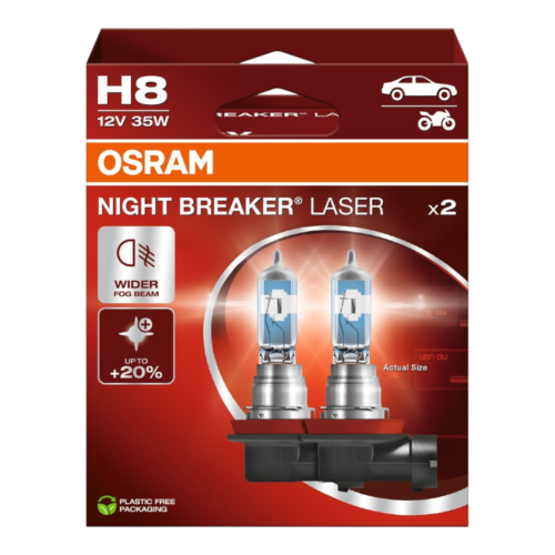 OSRAM 64212NL-2HB NIGHT BREAKER LASER 20% H8 12V 35W 2VNT.