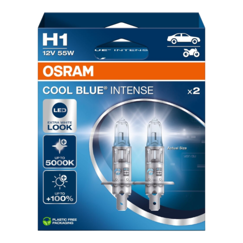 OSRAM 64150CBN COOL BLUE INTESE H1 12V 55W 2VNT.