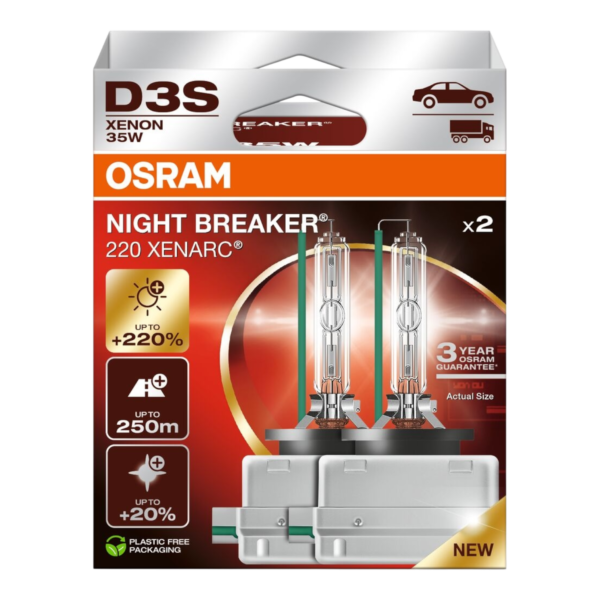 OSRAM 66340XN2-2HB NIGHT BREAKER +220% D3S 42V 35W 2VNT.