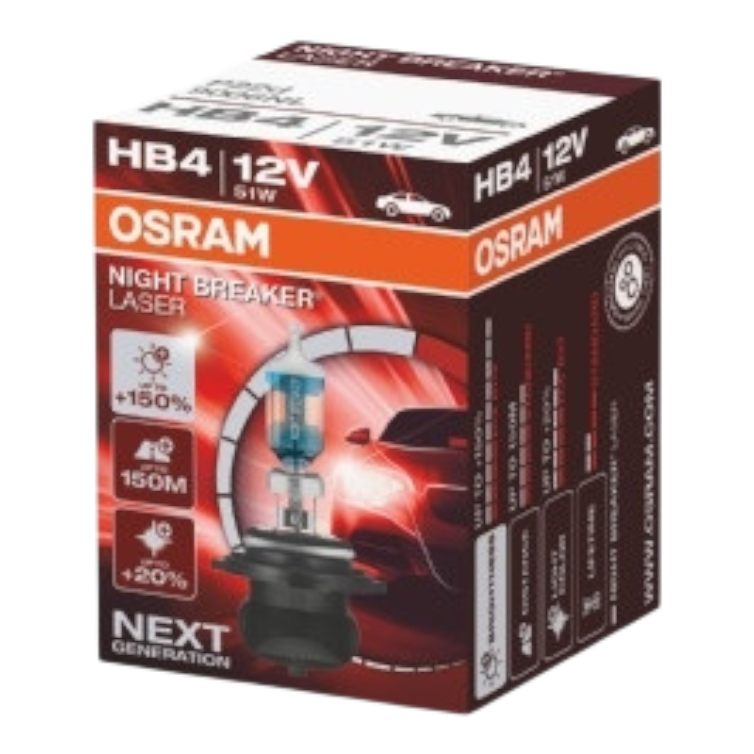 OSRAM 9006NL NIGHT BREAKER LASER +150% HB4 12V 51W
